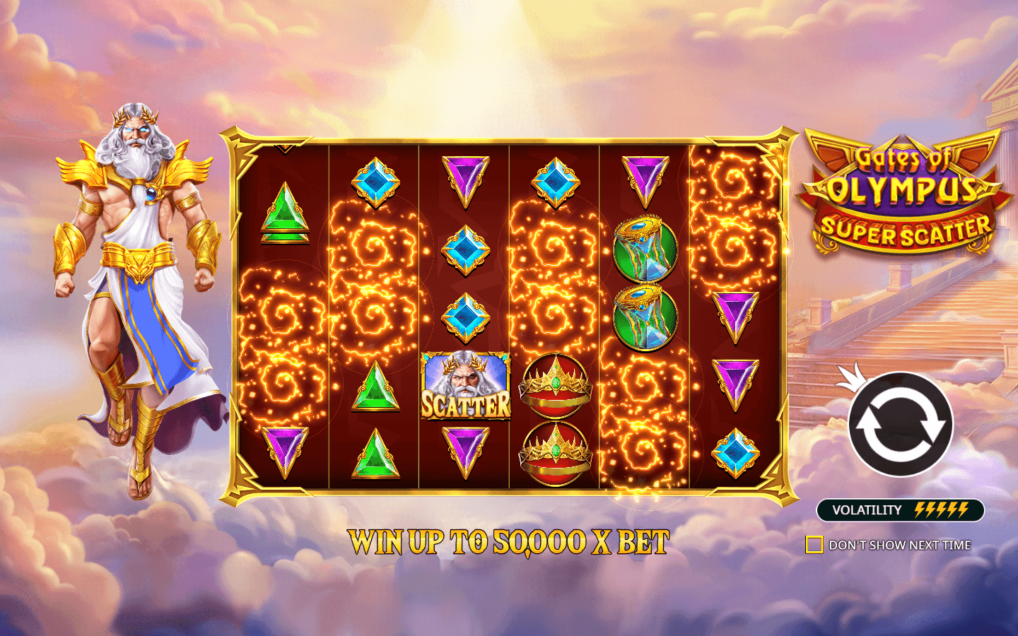 Zeus in Gates of Olympus Super Scatter